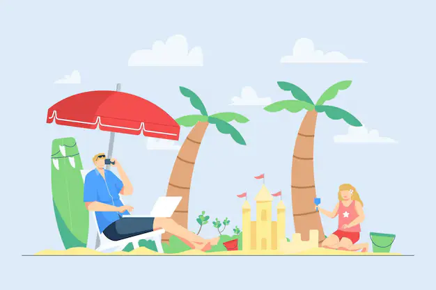 happy-family-beach-summer-holidays-illustration